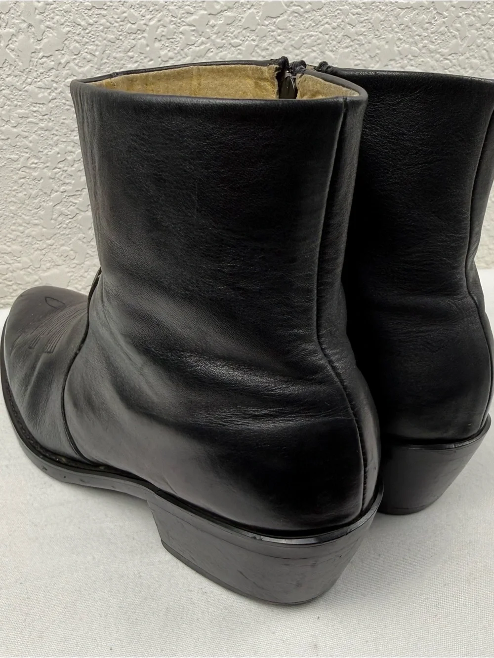 Durango TR820 Western Ankle Boots | Black Leather | Side Zip | Men's 9EE